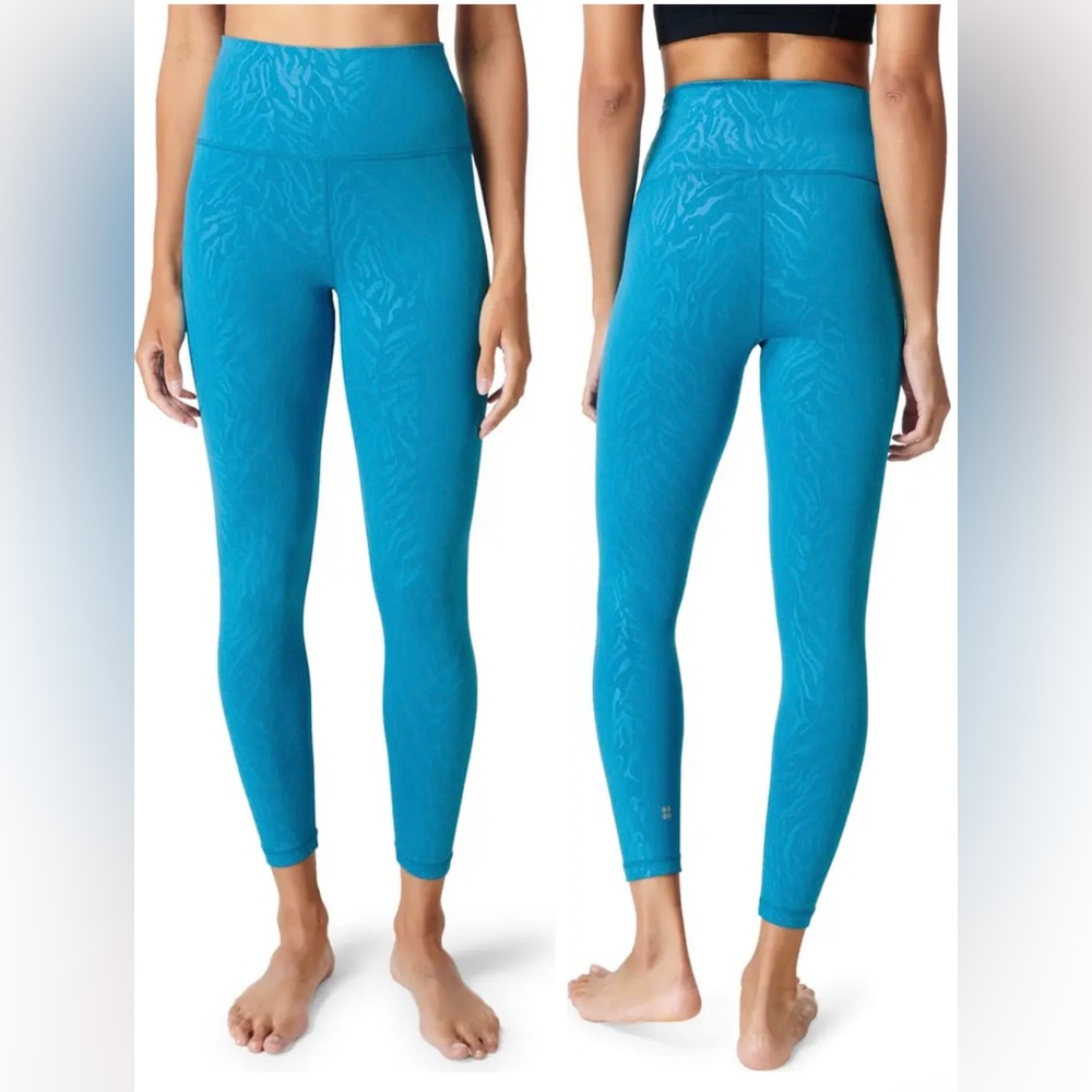 🦋SWEATY BETTY ALL DAY HIGH WAIST TIGER EMBOSSED LEGGINGS 10